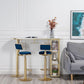 Table de bar Glam Free Form Table en marbre blanc avec rangement pour salon