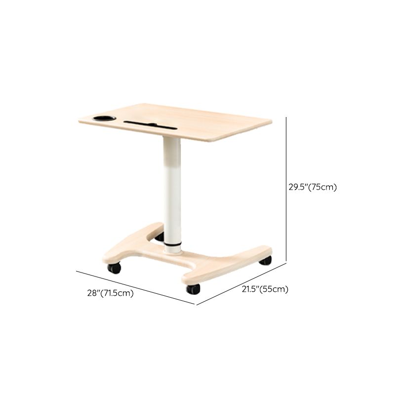 Rectangular Shaped Office Task Desk Wood Writing Desks with Wheels for Home