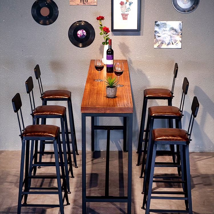 Industrial Bar Table Set 1/4/7/9 Pieces Solid Wood Pub Table Set for Indoor Clearhalo 'Bar Furniture' 'furn' 'furn_home_bar_bar_sets' 'Furniture' 'Home Bars & Bar Sets' 'home_bar_bar_sets' 'Kitchen & Dining Furniture' 1200x1200_207be2f5-2be5-4cac-9da5-ddf792b595b9