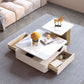 Glam Square Cocktail Table Single Stone Coffee Cocktail Table with Storage Clearhalo 'Coffee & Accent Tables' 'Coffee Tables' 'coffee_tables' 'furn' 'furn_coffee_tables' 'Furniture' 'Living Room Furniture' 1200x1200_207dc343-33c9-415b-aa8f-41658ca9c752