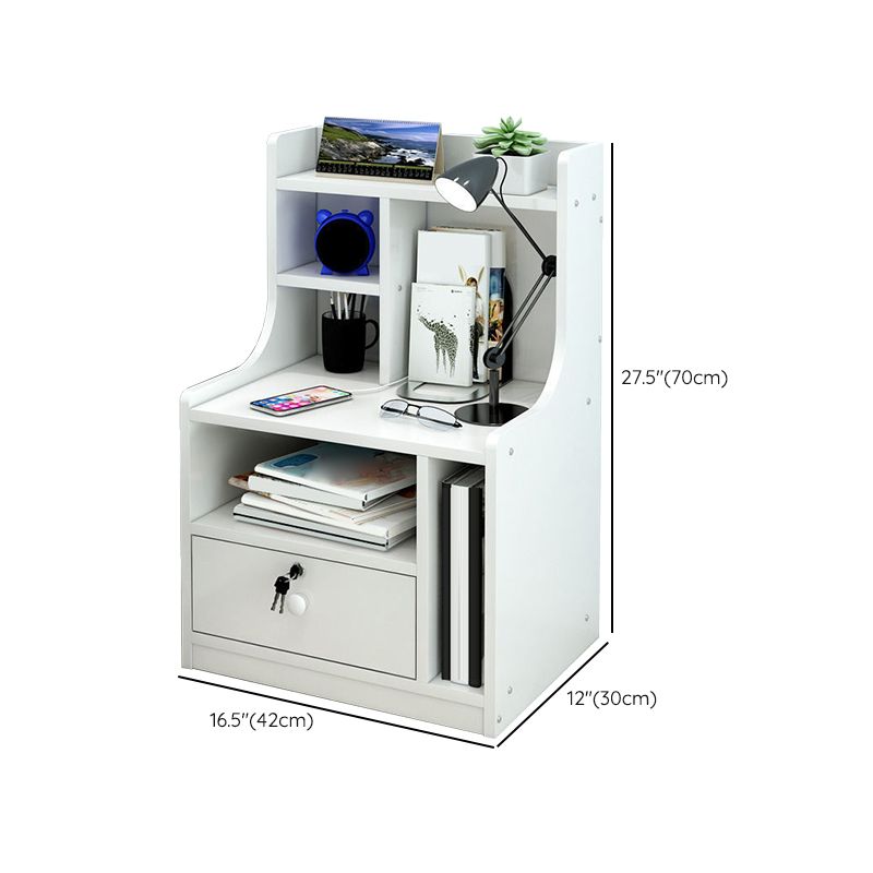 Table de nuit en bois Table de chevet minimaliste de style moderne avec tiroirs