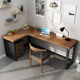 Modern L-Shape Home Bedroom Desk Office Solid Wood Writing Desk Clearhalo 'furn' 'furn_office_desk' 'Furniture' 'furniture_office_desk' 'Office Desks' 'Office Furniture' 'office_desk' 1200x1200_207e9082-7a5c-4ff4-b680-891e7aa29c4a
