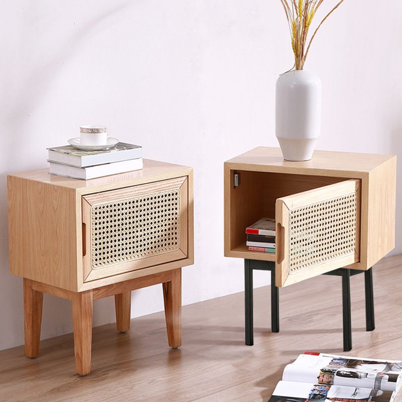 Comodino di accento di legno contemporaneo 20,47 "comodino da letto alto