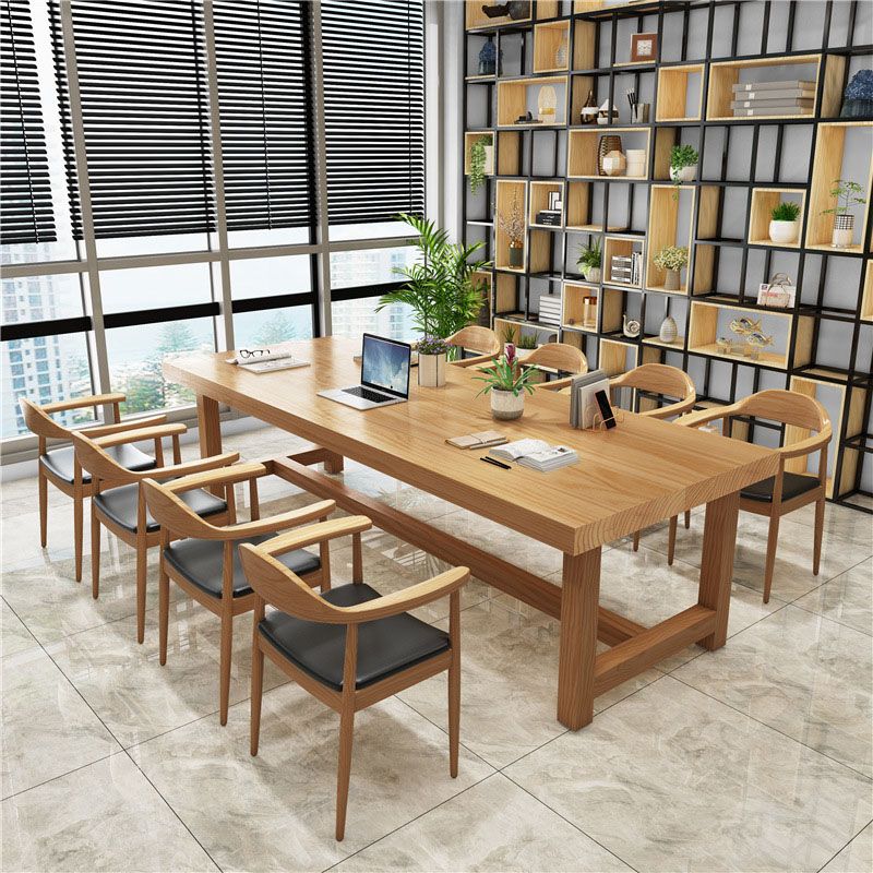 Solid Wood Meeting Desk 30-inch Height Rectangular Desk for Office