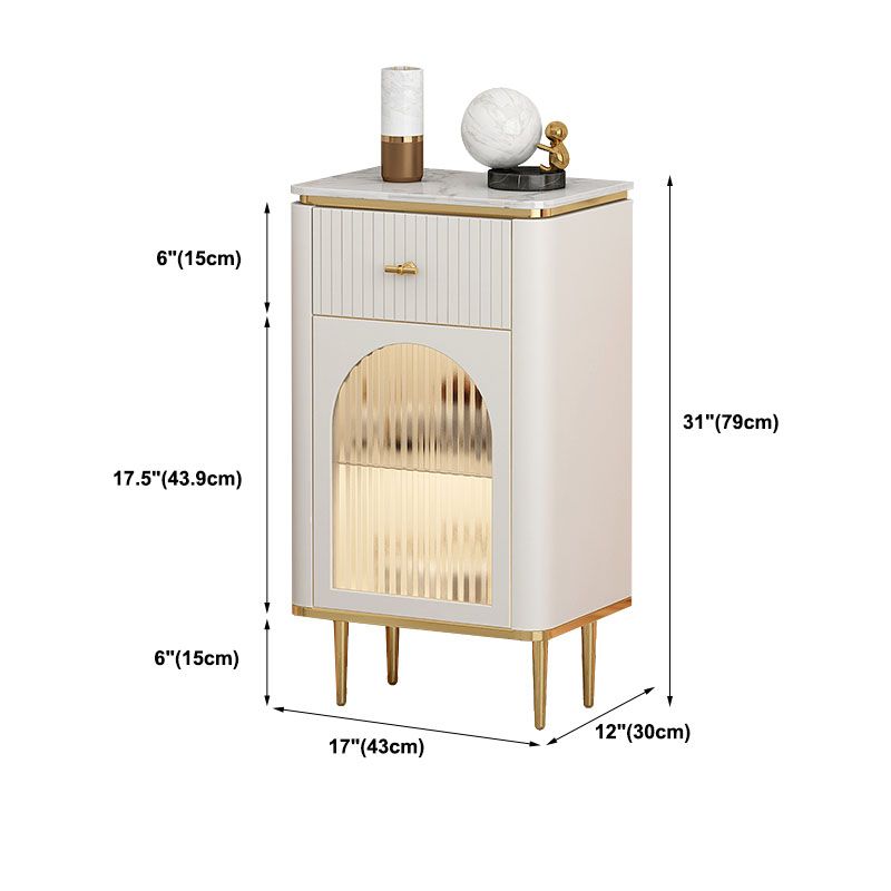Eigentijdse opbergkast dressoir stenen top opbergkist 11.81-inch w