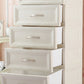 Modern Plastic Storage Cabinet for Bedroom Matte Finish Cabinet with 6 Drawers