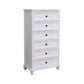 13.77" Wide White Accent Chest with Drawers Rectangle  Wood Chest Contemporary
