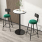 Scandinavian Low Back Footrest Barstool Matte Finish Velvet Counter Stool Clearhalo 'Bar Furniture' 'Bar Stools' 'bar_stools' 'furn' 'furn_bar_stools' 'Furniture' 'furniture_bar_stools' 'Kitchen & Dining Furniture' 1200x1200_20825232-3431-450f-b821-b15f0f03fcd4