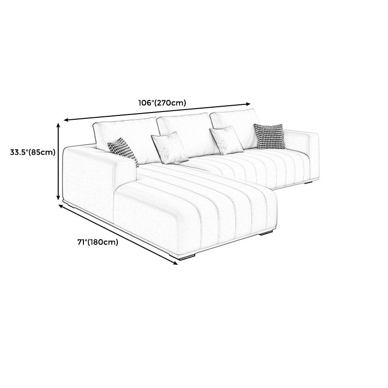 Cream Modern Faux Leather Square Arm Sofa/Sectional with Pillowed Back Cushions Clearhalo 'furn' 'furn_sectionals' 'Furniture' 'furniture_sectionals' 'kitchen' 'kitchen_sectionals' 'Living Room Furniture' 'Sectionals' 1200x1200_2083082b-c43f-4b35-b43e-bd49738fc0a4