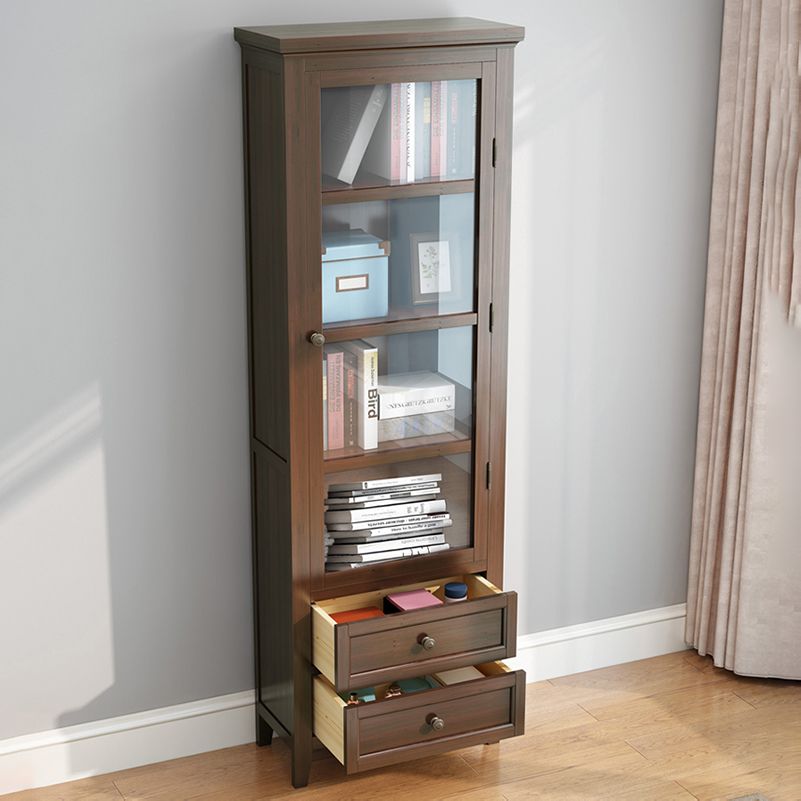 Support d'affichage de peuplier scandinave 14 "W armoire d'affichage standard avec porte