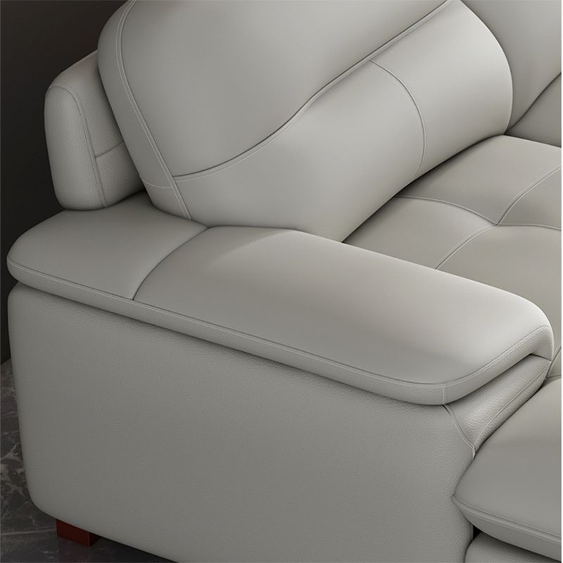 Nordic Stationary Genuine Leather Living Room Recessed Arm Sofa Chaise Clearhalo 'furn' 'furn_sectionals' 'Furniture' 'Living Room Furniture' 'Sectionals' 1200x1200_20845da7-cd43-47ba-9461-99cc191ef88d