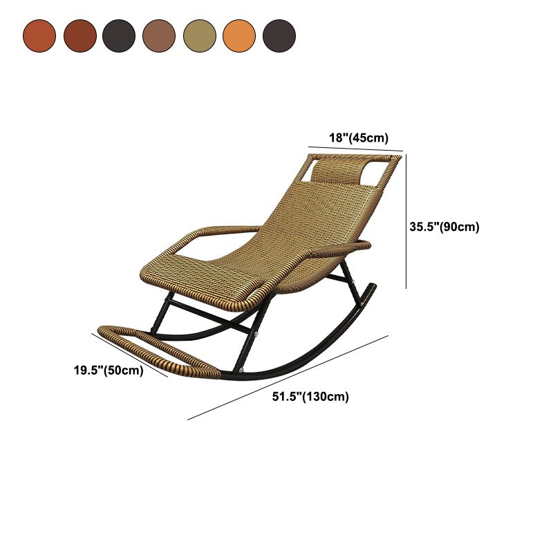 伝統的な屋内リクライナーチェアウィッカーロッキングチェア織りラタン