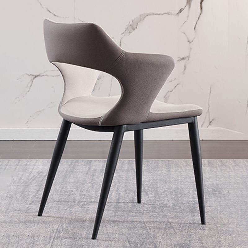 Industrial Dining Room Arm Chairs Faux Leather Open Chair for Kitchen Clearhalo 'Dining Chairs' 'Dining Tables & Seating' 'dining_chair' 'furn' 'furn_dining_chair' 'Furniture' 'Kitchen & Dining Furniture' 1200x1200_20859f3d-abdd-49f7-b889-5f1ac47a5a4c