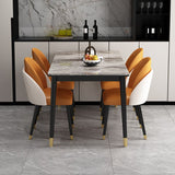 Glam 1/5/6/7 Pieces Dining Set Rectangular Dining Room Table Set Clearhalo 'Dining Room Sets' 'Dining Tables & Seating' 'dining_room_set' 'furn' 'furn_dining_room_set' 'Furniture' 'furniture_dining_room_set' 'Kitchen & Dining Furniture' 'kitchen&dining_furn' 'kitchen' 1200x1200_2085a9d6-5b68-4695-be53-36d6aa5fefa1