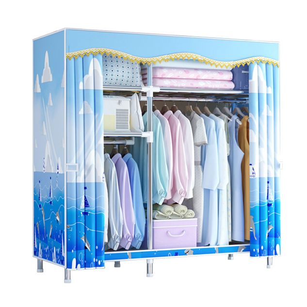 Eigentijdse garderobe -armoire met metalen garderobe kast van de benen