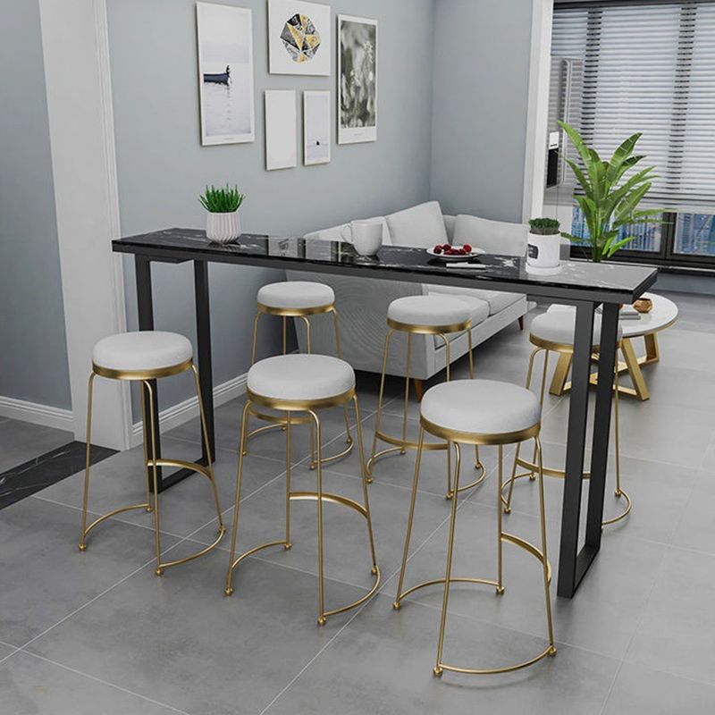 Tavolo da bar con piano in marmo Tavolo da pub rettangolare in stile moderno per la casa