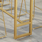 Glam Pub Table Bar Height Faux Marble Rectangle Bar Table for Indoor Clearhalo 'Bar Furniture' 'Bar Tables' 'bar_tables' 'furn' 'furn_bar_tables' 'Furniture' 'Kitchen & Dining Furniture' 1200x1200_20863745-fe49-4593-845d-8237e75898b8