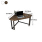 Modern Style Office Desk Solid Wood Home Use Desk with Metal Legs Clearhalo 'Furniture' 'furniture_office_desk' 'Office Desks' 'Office Furniture' 'office_desk' 1200x1200_2086c90d-9948-401a-aa4e-62fb087bd02b