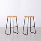 Ensemble de Table de pub rectangulaire luxueuse, 1/2 pièces, comptoir en bois avec tabourets sans dossier