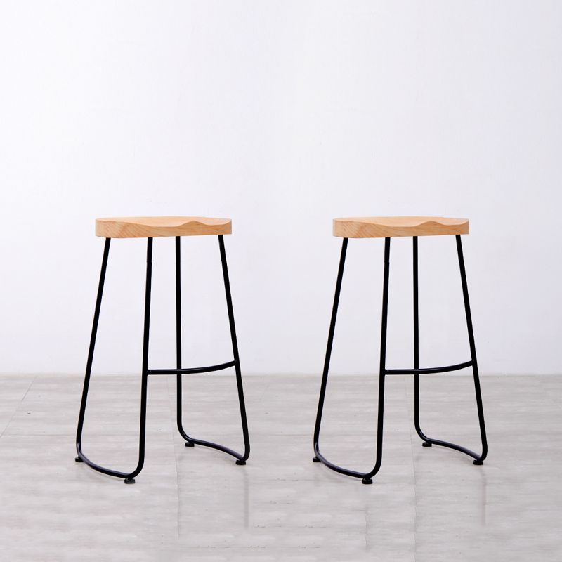 Ensemble de Table de pub rectangulaire luxueuse, 1/2 pièces, comptoir en bois avec tabourets sans dossier