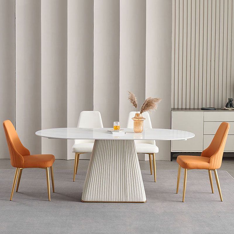 Scandinavian Style Solid Back Armless Dining Chair Upholstered Dining Side Chair Clearhalo ' kitchen&dining_furn' 'Dining Chairs' 'Dining Tables & Seating' 'dining_chair' 'furn' 'furn_dining_chair' 'Furniture' 'furniture_dining_chair' 'Kitchen & Dining Furniture' 'kitchen' 1200x1200_2089e1da-8cc3-4e78-878a-cd9cc5ec694a