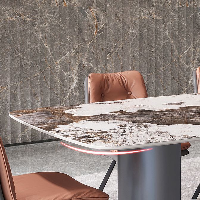 Sintered Stone Dining Table Set 1/4/5/7 Pieces Rectangle Contemporary Dining Set Clearhalo 'Dining Room Sets' 'Dining Tables & Seating' 'dining_room_set' 'furn' 'furn_dining_room_set' 'Furniture' 'Kitchen & Dining Furniture' 1200x1200_208a0d76-32af-42b9-aab9-f4fd56627ace