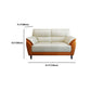 Genuine Leather Stain Resistant Contemporary Settee Couch in Orange and White Clearhalo 'furn' 'furn_sofas' 'Furniture' 'Living Room Furniture' 'Sofa' 'sofas' 1200x1200_208e0d12-171f-4496-9ce8-46ab58de8857