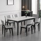 Modern White Dining Table with 4 Legs Rectangle Slate Dining Table Clearhalo 'Dining Tables & Seating' 'Dining Tables' 'dining_table' 'furn' 'furn_dining_table' 'Furniture' 'furniture_dining_table' 'Kitchen & Dining Furniture' 'kitchen' 'kitchen_dining_table' 1200x1200_208e93ba-cfa7-410e-a6a6-e54fc2a751c4