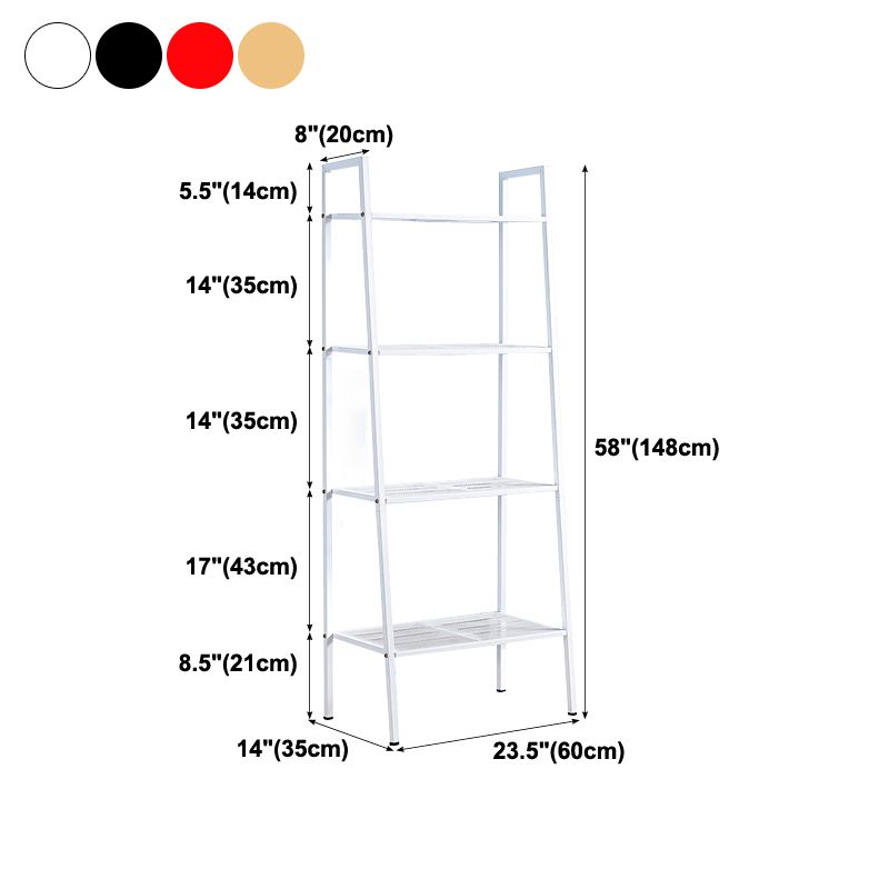モダンなスタイルの本棚はしごオープンバックメタル本棚家のための
