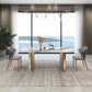 Luxurious Sintered Stone Top Dining Set Rectangle 1/3/4/5/7 Pieces Dining Room Table Set