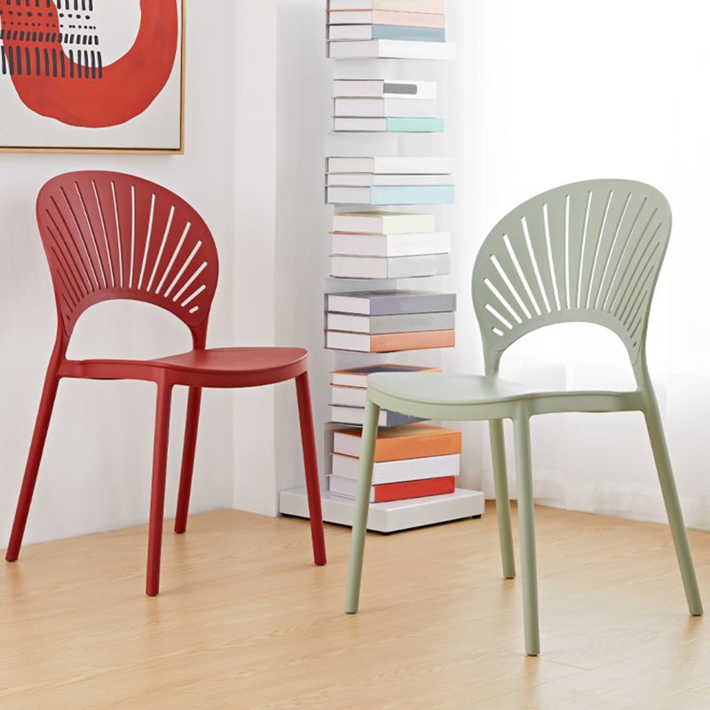 Contemporary Style Dining Plastic Chair Kitchen Open Back Dining Armless Chairs Clearhalo ' kitchen&dining_furn' 'Dining Chairs' 'Dining Tables & Seating' 'dining_chair' 'furn' 'furn_dining_chair' 'Furniture' 'furniture_dining_chair' 'Kitchen & Dining Furniture' 'kitchen' 1200x1200_208f389b-e6c4-4144-89b8-9abb159b2158