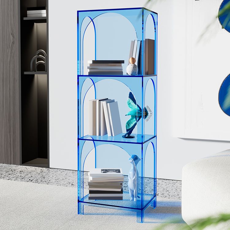 Closed Back Standard Bookshelf Acrylic Bookcase with Shelves for Study Room Clearhalo 'Bookcases' 'furn' 'furn_bookcases' 'Furniture' 'Office Furniture' 1200x1200_208f8efd-645d-4748-892b-f48486989204