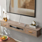 Modern Wood TV Stand Console Floating TV Media Stand with Drawers for Living Room Clearhalo 'furn' 'furn_tv_stands_entertainment_centers' 'Furniture' 'Living Room Furniture' 'TV Stands & Entertainment Centers' 'TV Stands & Media Storage Furniture' 'tv_stands_entertainment_centers' 1200x1200_208f9ad9-83aa-4447-8da4-efdf357d4e2e