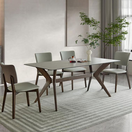 Minimalist 1/4/5/7 Pieces Furniture Stone Rectangle Dining Chairs Set in Gray Clearhalo 'Dining Room Sets' 'Dining Tables & Seating' 'dining_room_set' 'furn' 'furn_dining_room_set' 'Furniture' 'Kitchen & Dining Furniture' 1200x1200_20900b6e-cd9a-4b78-8ec2-ec6eece18dec