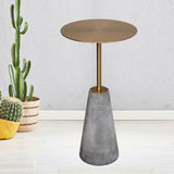 Mid-century Modern Cocktail Table Metal Silver/gold Top Round Coffee Table Clearhalo 'Coffee & Accent Tables' 'End & Side Tables' 'end_side_table' 'end_side_tables' 'furn' 'furn_end_side_tables' 'Furniture' 'furniture_end_side_table' 'Living Room Furniture' 1200x1200_20918096-356b-42fe-a9a0-fd5598fd488f