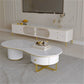 Soporte para TV Stone Media Console, soporte para TV con almacenamiento cerrado y cajones