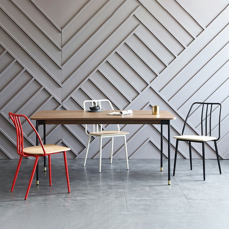 Contemporary Chairs Dining Armless Chair with Metal Legs for Kitchen Clearhalo ' kitchen&dining_furn' 'Dining Chairs' 'Dining Tables & Seating' 'dining_chair' 'furn' 'furn_dining_chair' 'Furniture' 'furniture_dining_chair' 'Kitchen & Dining Furniture' 'kitchen' 1200x1200_2091a2bd-569a-4ad1-873a-272ed6ac1f93