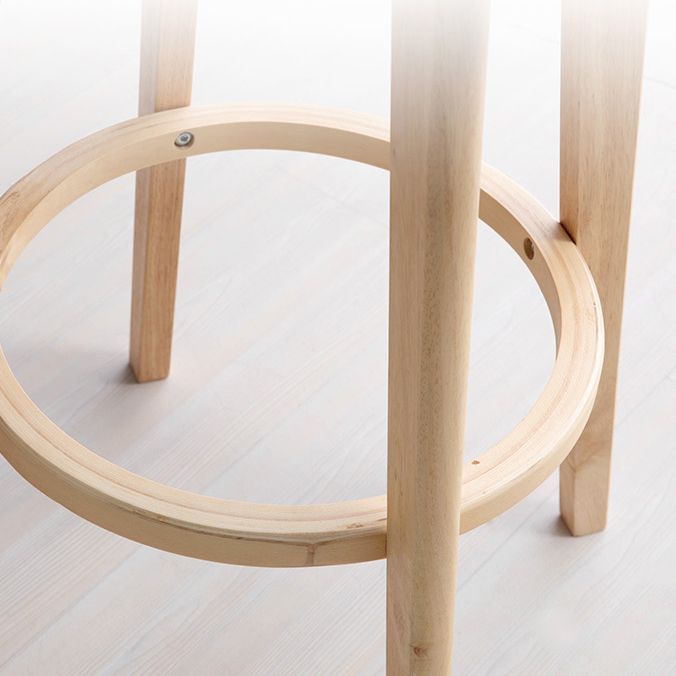 Scandinavian Rubberwood Home Stool Matte Finish Upholstered Bar Stools Clearhalo 'Bar Furniture' 'Bar Stools' 'bar_stools' 'furn' 'furn_bar_stools' 'Furniture' 'furniture_bar_stools' 'Kitchen & Dining Furniture' 1200x1200_20920047-5c33-4b6e-b4c7-1730fb9e0c3e