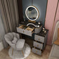 Metalic Glam Bedroom Iluminado Mirror de 4 cajones Cajero tocador de tocador