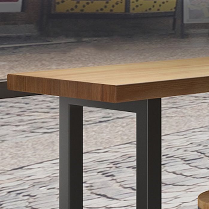 Industrial Bar Table Set 1/7 Pieces Solid Wood Rectangle Table and Stool Set Clearhalo 'Bar Furniture' 'furn' 'furn_home_bar_bar_sets' 'Furniture' 'Home Bars & Bar Sets' 'home_bar_bar_sets' 'Kitchen & Dining Furniture' 1200x1200_20921f85-79b7-4eca-8cda-e212d6c4373e