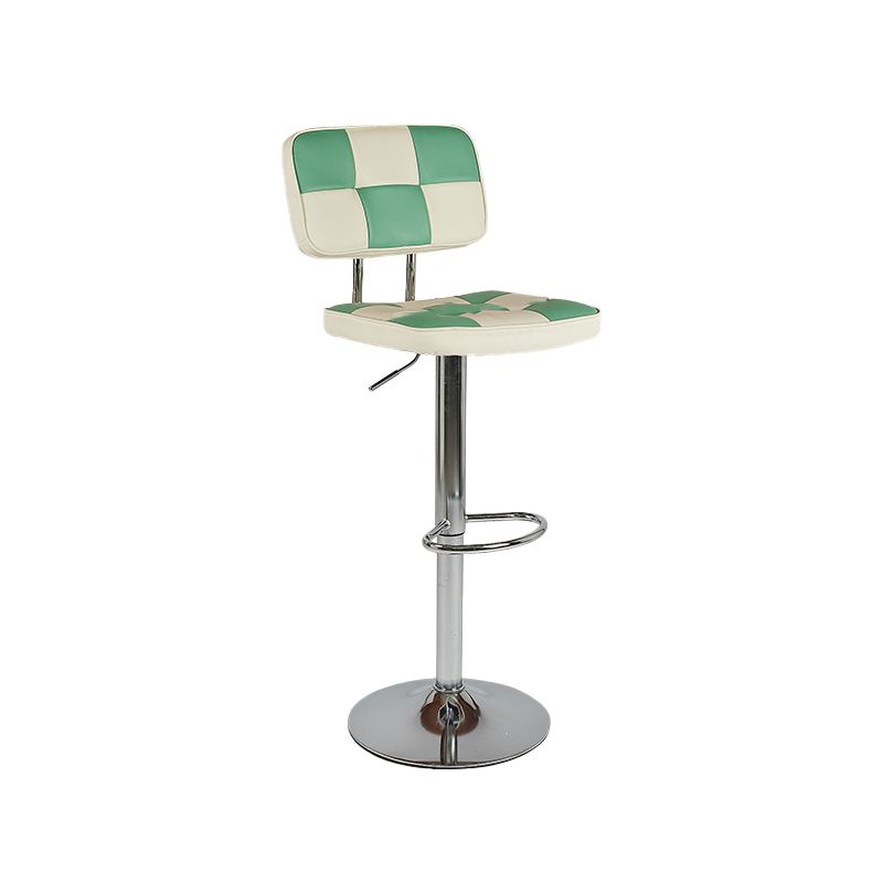 Contemporary Adjustable Height Swivel Upholstered Bar Stool with Footrest Clearhalo 'Bar Furniture' 'Bar Stools' 'bar_stools' 'furn' 'furn_bar_stools' 'Furniture' 'Kitchen & Dining Furniture' 1200x1200_20922bd7-f39a-401c-af52-a40b6ed03b61