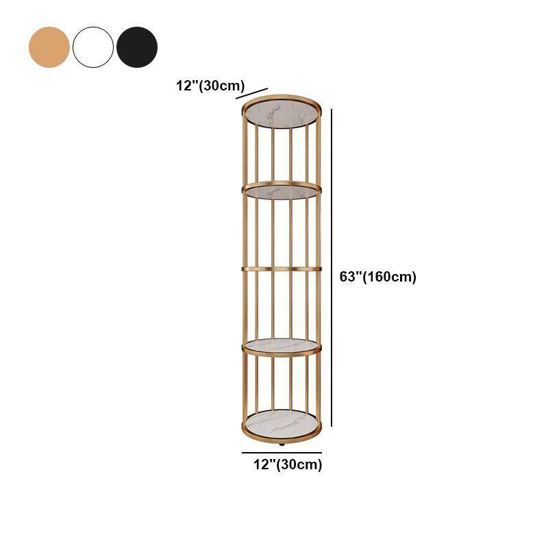 Scandinavian Metal Corner Bookshelf Open Vertical Bookshelf for Living Room Clearhalo 'Bookcases' 'furn' 'furn_bookcases' 'Furniture' 'furniture_bookcases' 'kitchen' 'kitchen_bookcases' 'Living Room Furniture' 'Office Furniture' 1200x1200_20929c56-b833-4e0a-8142-13f180c386f9