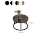 Round Coffee Or End Table Glam Drum Coffee Table in Black and White Clearhalo 'Coffee & Accent Tables' 'Coffee Tables' 'coffee_tables' 'furn' 'furn_coffee_tables' 'Furniture' 'Living Room Furniture' 1200x1200_20939fbd-e365-4ab9-84f4-0a25489bd1ec