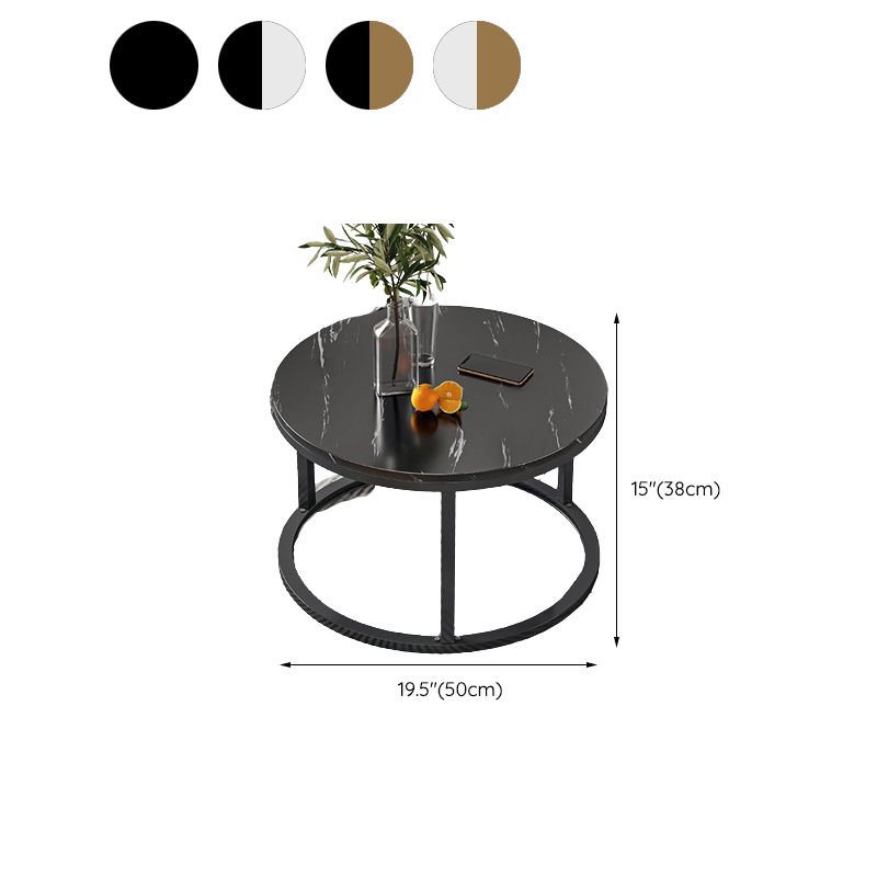 Round Coffee Or End Table Glam Drum Coffee Table in Black and White Clearhalo 'Coffee & Accent Tables' 'Coffee Tables' 'coffee_tables' 'furn' 'furn_coffee_tables' 'Furniture' 'Living Room Furniture' 1200x1200_20939fbd-e365-4ab9-84f4-0a25489bd1ec