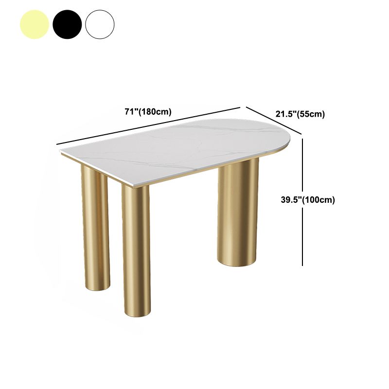 White Stone Top Counter-height Pub Table Contemporary Legs Bar Dining Table Clearhalo 'Bar Furniture' 'Bar Tables' 'bar_tables' 'furn' 'furn_bar_tables' 'Furniture' 'Kitchen & Dining Furniture' 1200x1200_2093df2e-59f2-46e1-ab5b-aad5fb62a72f