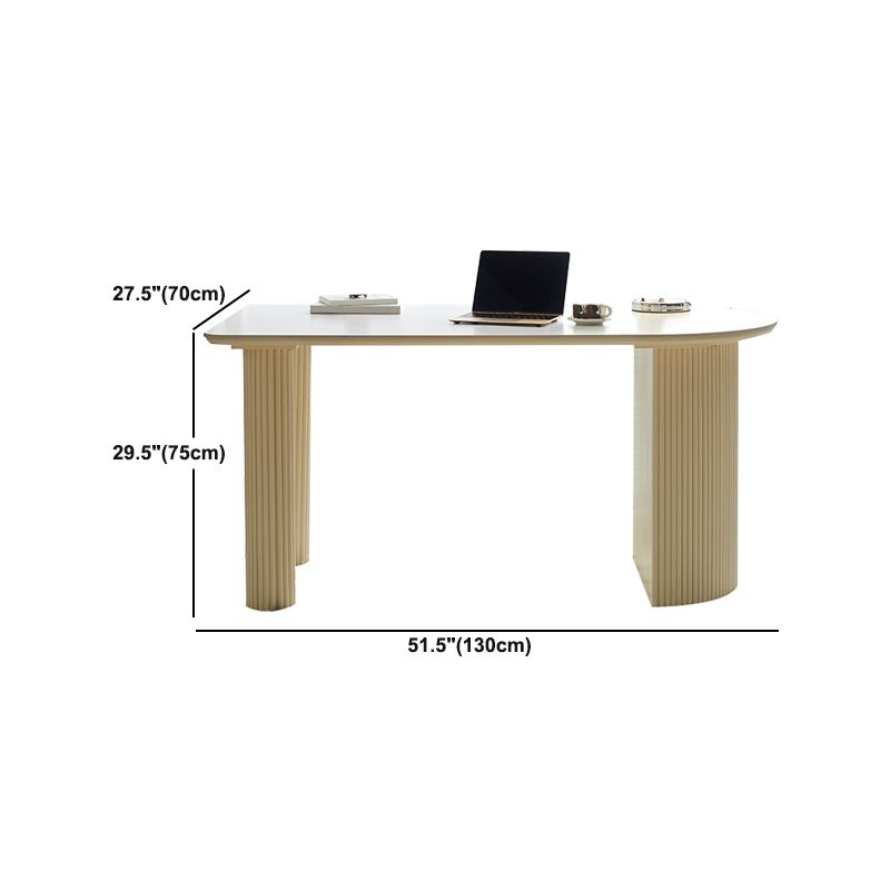 Bureau de bureau contemporain péninsule blanc bureau pour le bureau