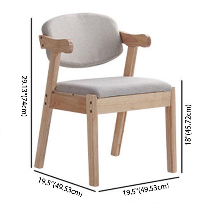 Contemporary Dining Arm Chair Open Back Side Chair with Wood Legs for Home Use Clearhalo ' kitchen&dining_furn' 'Dining Chairs' 'Dining Tables & Seating' 'dining_chair' 'furn' 'furn_dining_chair' 'Furniture' 'furniture_dining_chair' 'Kitchen & Dining Furniture' 'kitchen' 1200x1200_20953060-4807-414b-ac5a-8f8f95d7243f