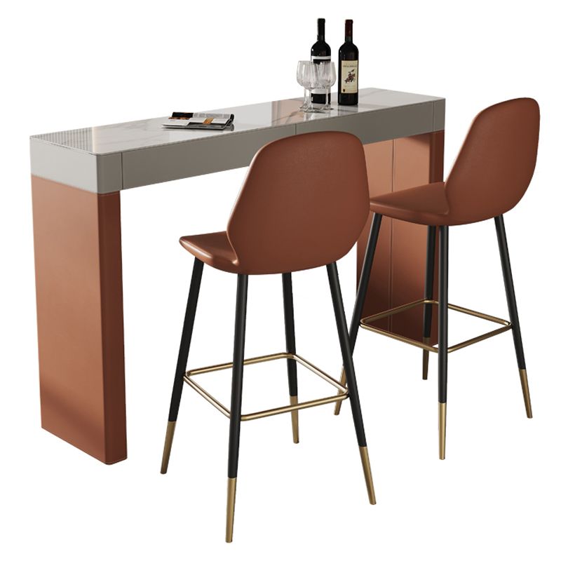 Contemporary Rectangle Bar Counter Table Sintered Stone Dining Table for Kitchen Clearhalo 'Bar Furniture' 'Bar Tables' 'bar_tables' 'furn' 'furn_bar_tables' 'Furniture' 'furniture_bar_tables' 'Kitchen & Dining Furniture' 1200x1200_20956359-3bda-49ac-b6ab-ba1639d4b946