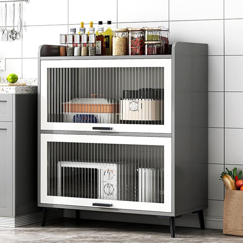 Wood Dining Server Modern Server with Glass Doors for Living Room Clearhalo 'buffet_sideboard' 'Buffets & Sideboards' 'furn' 'furn_buffet_sideboard' 'Furniture' 'Kitchen & Dining Furniture' 1200x1200_2096de7e-f40b-40ef-957e-bc52ef7462d8