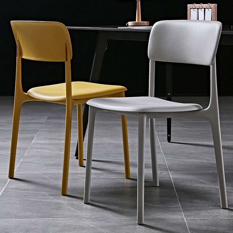 Plastic Scandinavian Restaurant Side Chair Matte Finish Open Dining Chair Clearhalo ' kitchen&dining_furn' 'Dining Chairs' 'Dining Tables & Seating' 'dining_chair' 'furn' 'furn_dining_chair' 'Furniture' 'furniture_dining_chair' 'Kitchen & Dining Furniture' 'kitchen' 1200x1200_2097437b-c7bd-41b1-b1aa-9e797ec2726d
